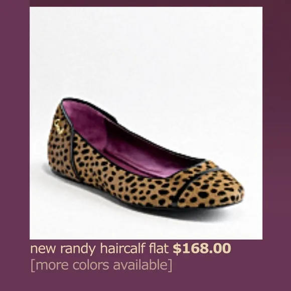 COACH Poppy 11 Randy Haircalf Flats • Animal Print Dot Calf Hair Cap Toe Flat