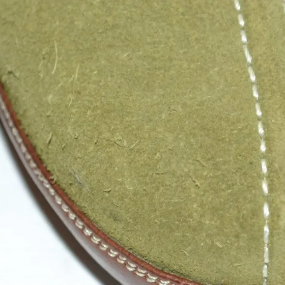 Cole Haan Avocado Green Soft Genuine Suede Leather Slides Mules Heels Booties 7