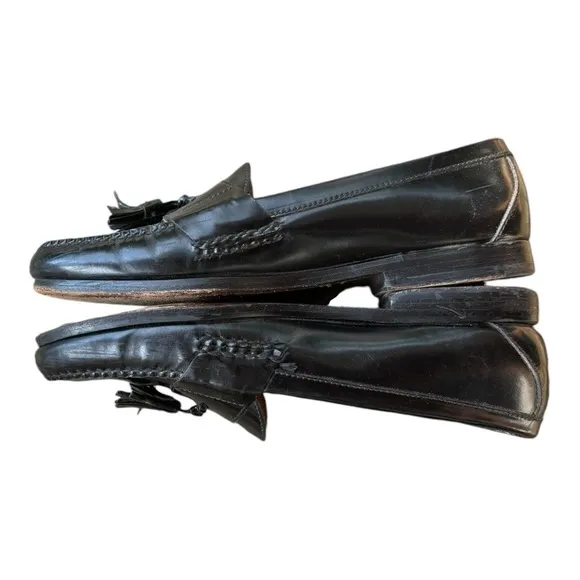 Cole Haan Black Leather Tassled Loafers Size 11 Men's Shoes