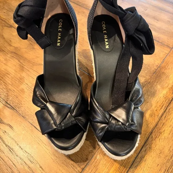 Cole Haan Cloudfeel Hampton Sandals in Black, size 8, Summer Chic Boho Staple