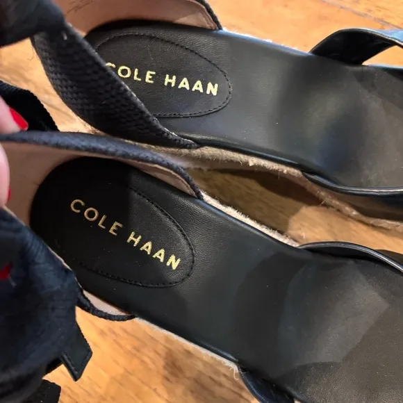 Cole Haan Cloudfeel Hampton Sandals in Black, size 8, Summer Chic Boho Staple