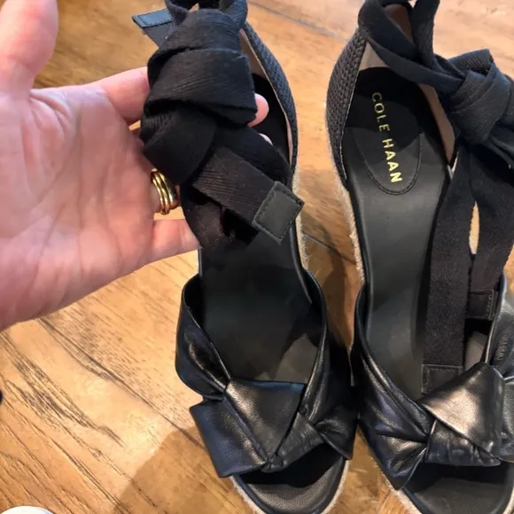 Cole Haan Cloudfeel Hampton Sandals in Black, size 8, Summer Chic Boho Staple