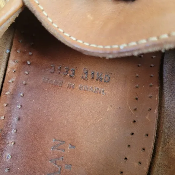 Cole Haan Country 11.5D Brown Leather Kiltie Tassel Loafers Handcrafted Brazil 3