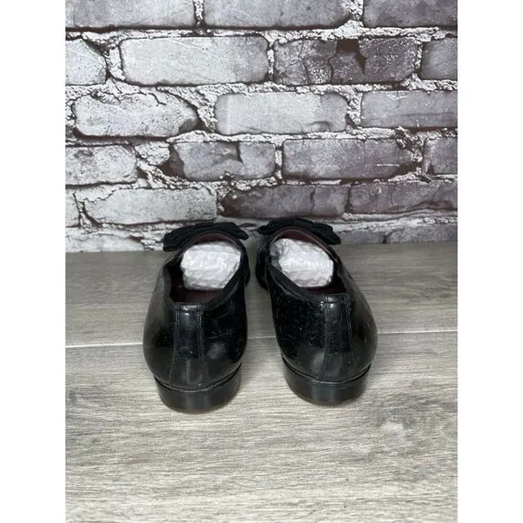 Cole Haan Formal Tuxedo Black Patent Leather Bow Loafers Dress Shoes Men 7.5M US