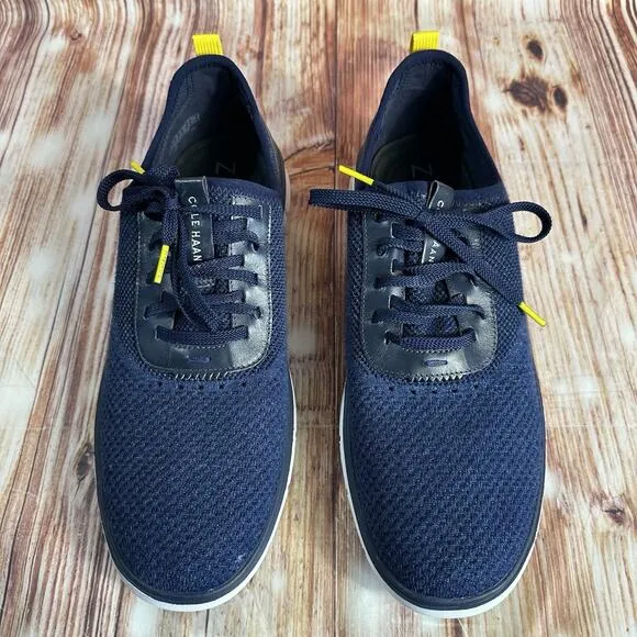 Cole Haan GENERATION Zerogrand Mens Size 13 Blue Knit Sneakers Shoes Oxfords