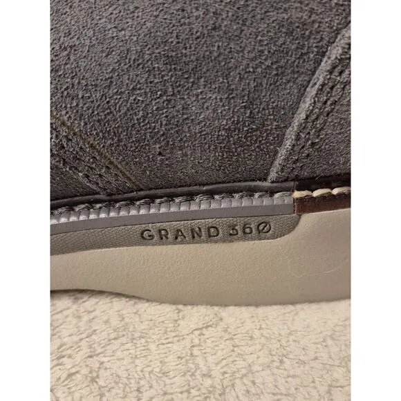 Cole Haan Grand 360 Grey Men's Suede Boots Casual High-Top Shoes #C34342 9.5 M