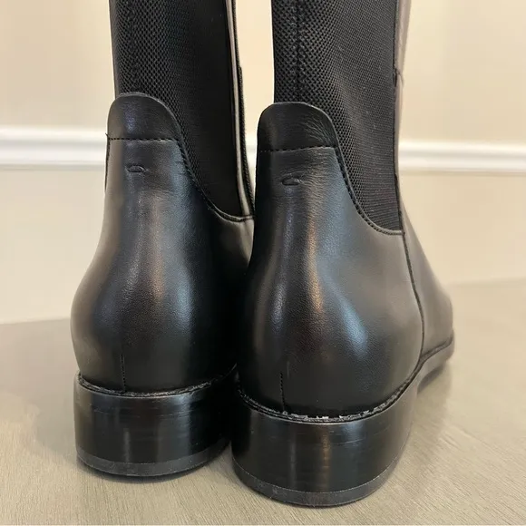 Cole Haan Grand Ambition Huntington Over-the-Knee Tall Boot Black Leather 6.5