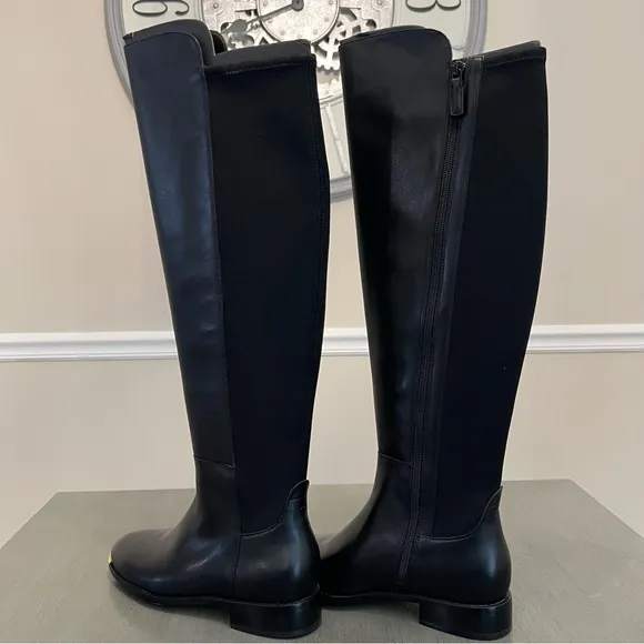 Cole Haan Grand Ambition Huntington Over-the-Knee Tall Boot Black Leather 6.5
