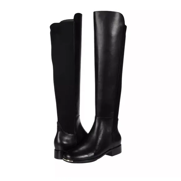 Cole Haan Grand Ambition Huntington Over-the-Knee Tall Boot Black Leather 6.5