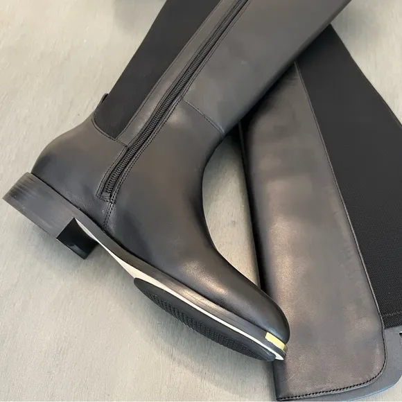 Cole Haan Grand Ambition Huntington Over-the-Knee Tall Boot Black Leather 6.5