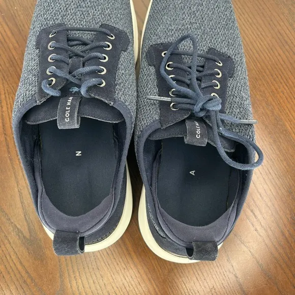 Cole Haan Grand Atlantic Sneakers Men's 11.5M Blue Knit Lace Up Shoes C36591