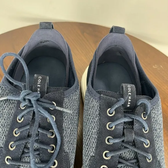 Cole Haan Grand Atlantic Sneakers Men's 11.5M Blue Knit Lace Up Shoes C36591
