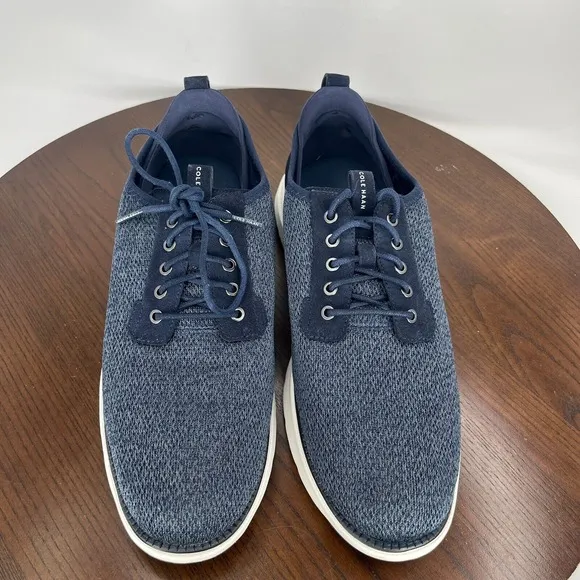 Cole Haan Grand Atlantic Sneakers Men's 11.5M Blue Knit Lace Up Shoes C36591
