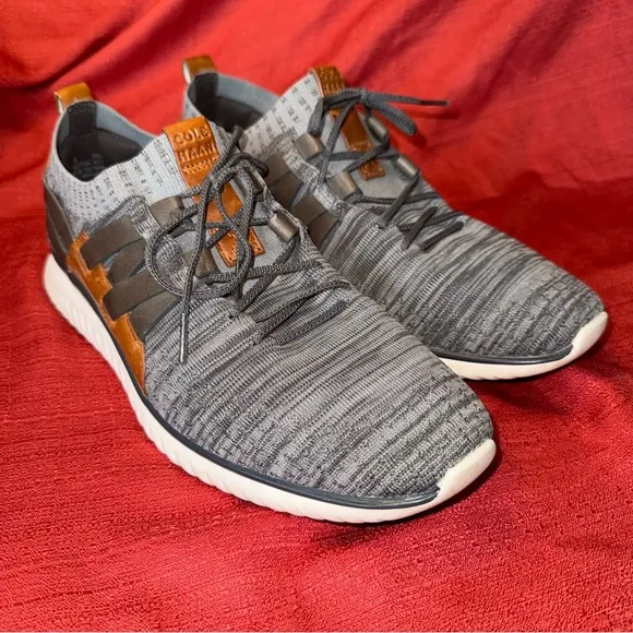 Cole Haan Grand Motion Sneakers, Gray and Brown, Men’s Size 10, EUC