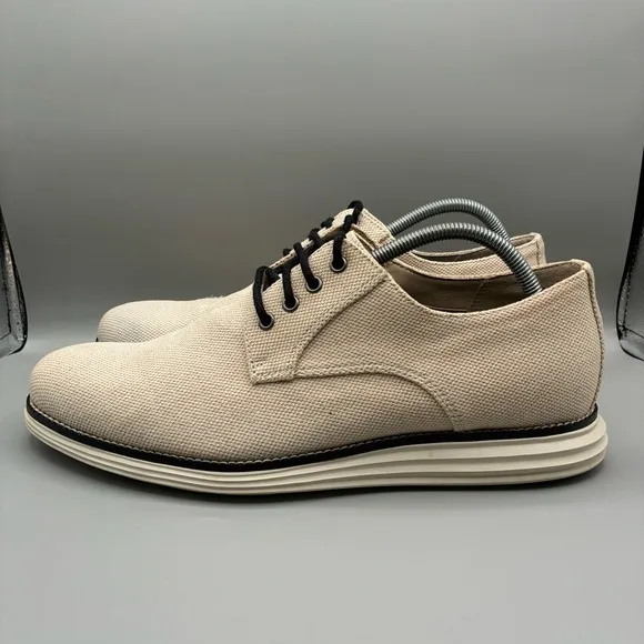 Cole Haan Grand OS Knit Oxfords Men’s 11 M Tan Plaid Toe Sneakers C27447