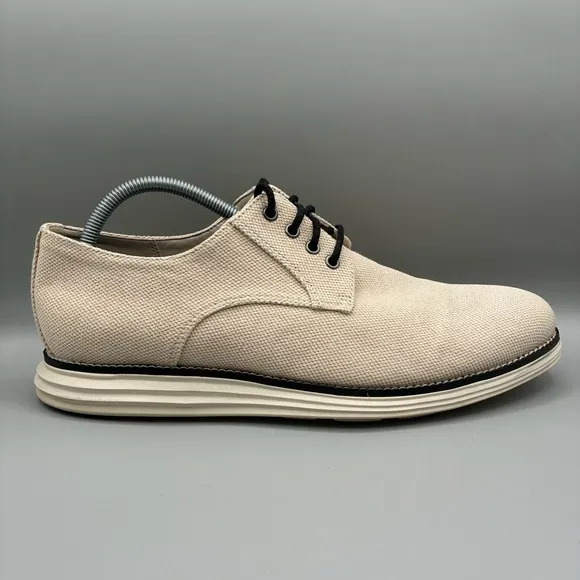 Cole Haan Grand OS Knit Oxfords Men’s 11 M Tan Plaid Toe Sneakers C27447