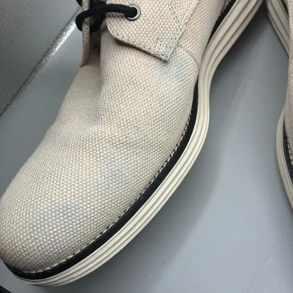 Cole Haan Grand OS Knit Oxfords Men’s 11 M Tan Plaid Toe Sneakers C27447