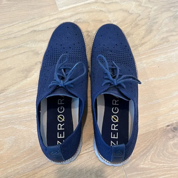 Cole Haan GrandPro Knit Runner Sneakers in Navy Blue Size 10.5