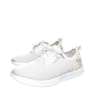 Cole Haan Grandsport Journey Sneakers Womens 8.5 White Knit Python Print