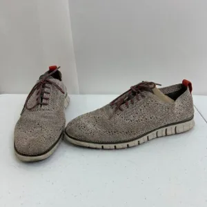 Cole Haan Mens 9 M Zerogrand Stitchlite Knit Oxford Gray Orange Dress Sneakers U