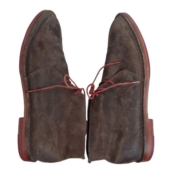 COLE HAAN Mens Brown Chukka Ankle Boots Sz 11 Leather Basic Suede Casual Shoes