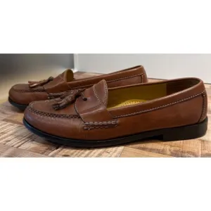 Cole Haan Mens Brown Leather Tassel Loafers 9D