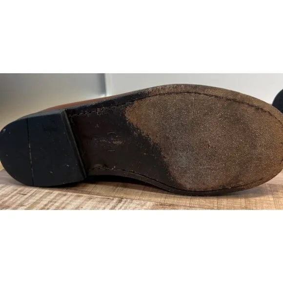Cole Haan Mens Brown Leather Tassel Loafers 9D