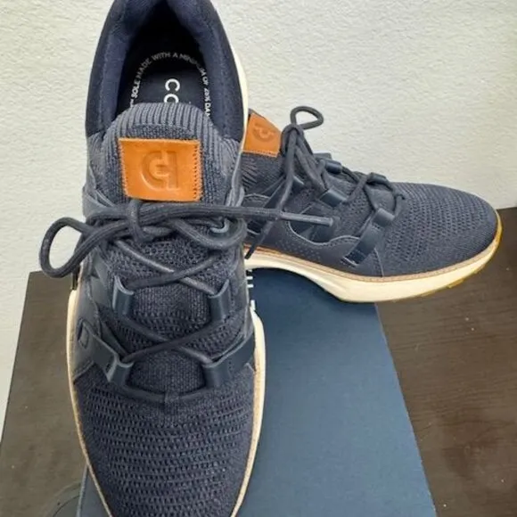 COLE HAAN Men's GrandMøtion II Stitchlite™ Sneakers Navy/Tan 9.5