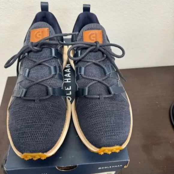COLE HAAN Men's GrandMøtion II Stitchlite™ Sneakers Navy/Tan 9.5
