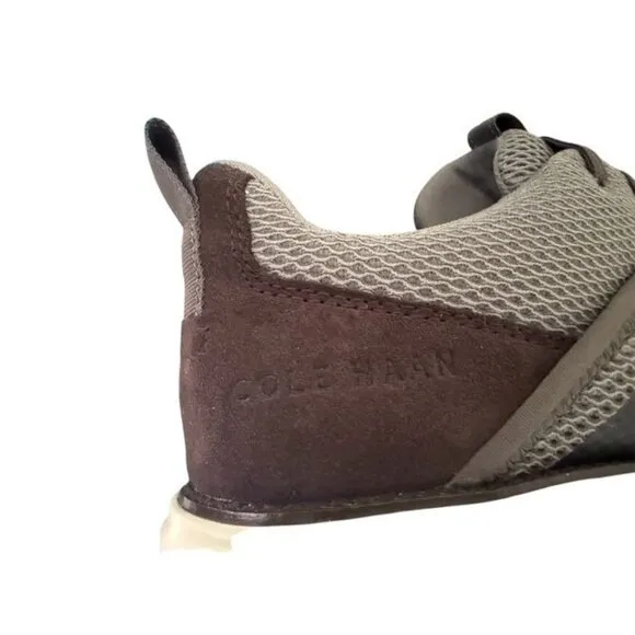 Cole Haan Mens Gray Mesh Brown Suede Zero Grand Atlantic Sneakers Sz 8.5 NEW
