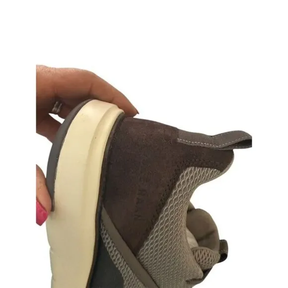 Cole Haan Mens Gray Mesh Brown Suede Zero Grand Atlantic Sneakers Sz 8.5 NEW