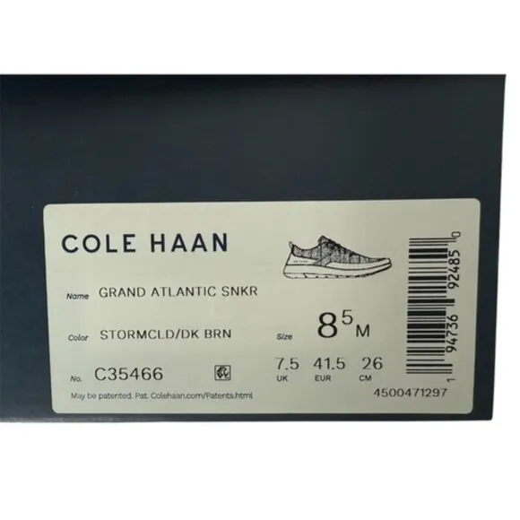 Cole Haan Mens Gray Mesh Brown Suede Zero Grand Atlantic Sneakers Sz 8.5 NEW