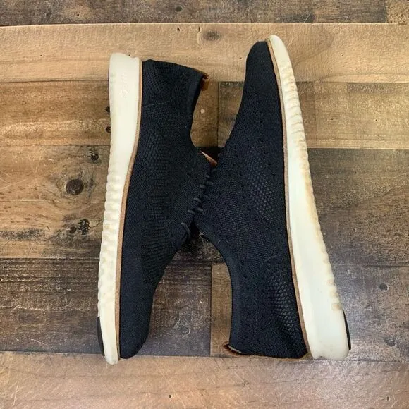 Cole Haan Men’s Size 13 Knit 2.ZeroGrand Comfort Oxford Sneakers Black Shoes