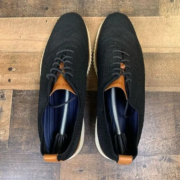 Cole Haan Men’s Size 13 Knit 2.ZeroGrand Comfort Oxford Sneakers Black Shoes
