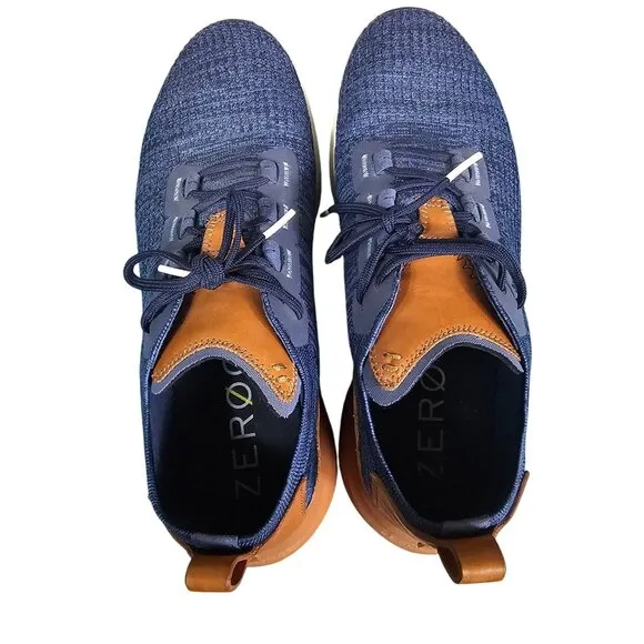 Cole Haan Mens ZeroGrand All Day Runner Sneakers Sz 10.5M Stitchlite Navy Active