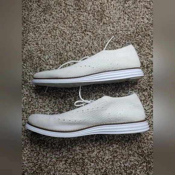 Cole Haan OG Original Grand White Knit Sneaker Shoes, Women's size 8.5