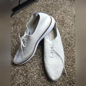 Cole Haan OG Original Grand White Knit Sneaker Shoes, Women's size 8.5