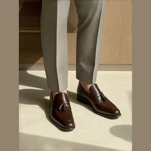 Cole Haan Pinch Tassel Loafer Mahogany Moccasin Detailing 10.5