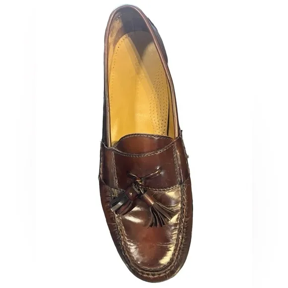 Cole Haan Pinch Tassel Loafer Mahogany Moccasin Detailing 10.5