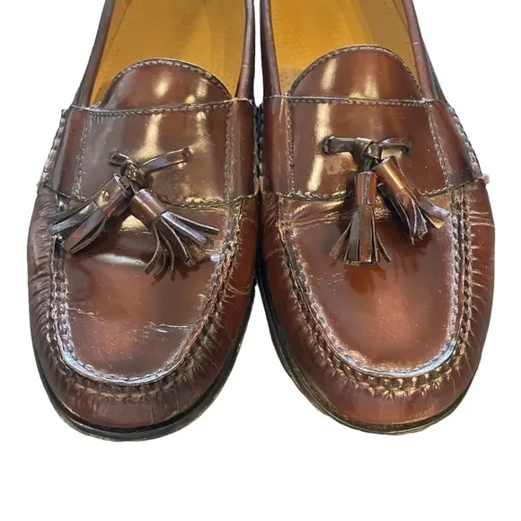 Cole Haan Pinch Tassel Loafer Mahogany Moccasin Detailing 10.5