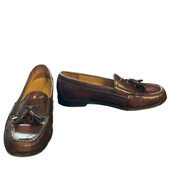 Cole Haan Pinch Tassel Loafer Mahogany Moccasin Detailing 10.5
