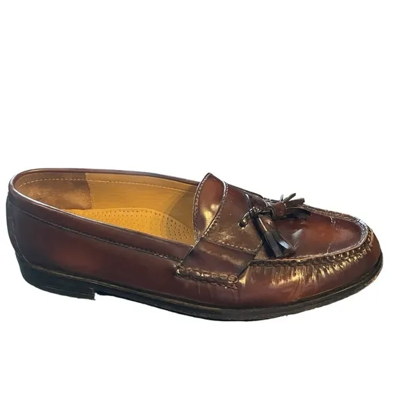 Cole Haan Pinch Tassel Loafer Mahogany Moccasin Detailing 10.5