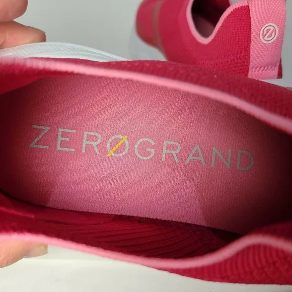 Cole Haan Women Sneakers Zerogrand Slip-On knit Fuschia Pink mismatch sz 7 &amp; 7.5