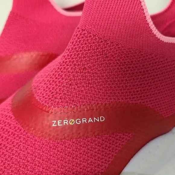 Cole Haan Women Sneakers Zerogrand Slip-On knit Fuschia Pink mismatch sz 7 &amp; 7.5