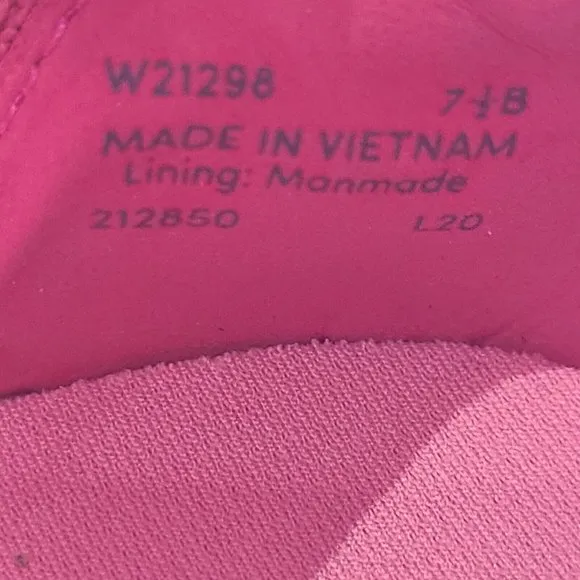 Cole Haan Women Sneakers Zerogrand Slip-On knit Fuschia Pink mismatch sz 7 &amp; 7.5