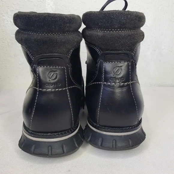 Cole Haan Zero Grand Black Leather Lightweight Hiking Boots