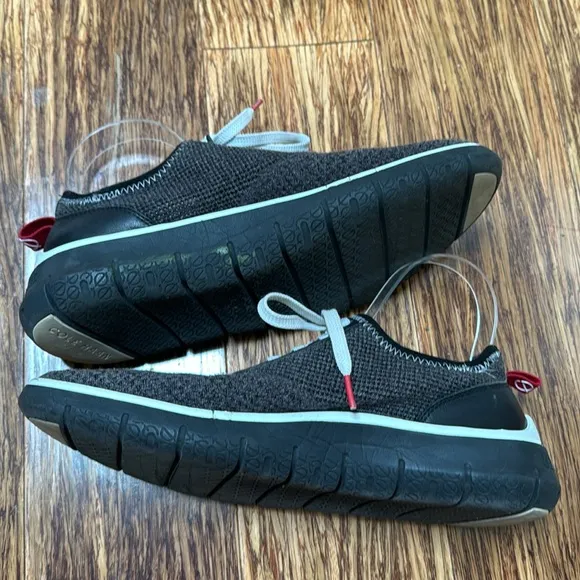 Cole Haan ZeroGrand dark gray knit lace up sneakers size 9.5