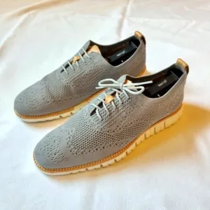 Cole Haan ZeroGrand Knit 'Wingtip' in Gray/White sz 7​​​​​​​​​​​​​​​​​​