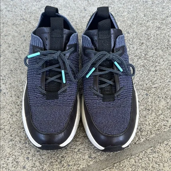 Cole Haan ZeroGrand navy blue lace up knit sneakers size 10