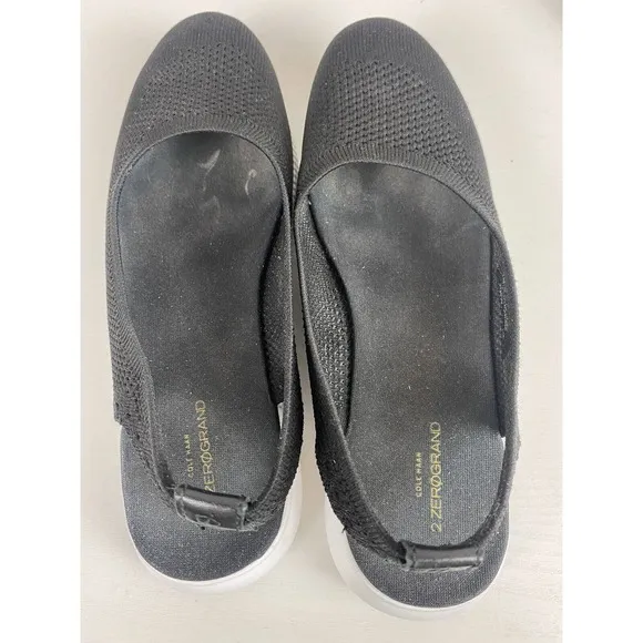 Cole Haan Zerogrand Stitchlite Slingback Sneakers Black Knit/Optic, Women’s 7 B